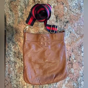 Tory Burch crossbody pebbled tan leather